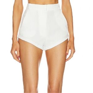 NWOT Amanda Uprichard X Revolve Kelso shorts in Ivory, size small